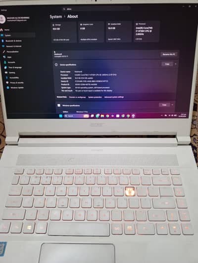 Acer laptop i7, 9th Gen, 16gb Ram, 954gb Storage