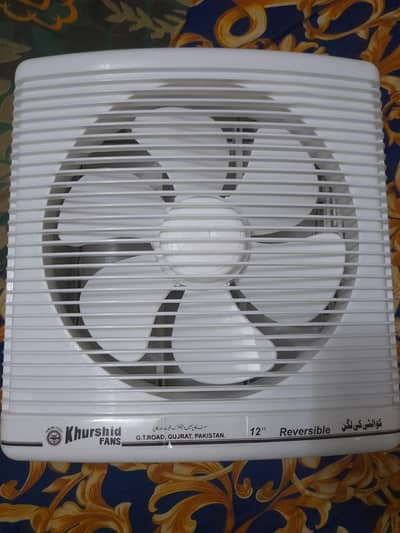 Khurshid 12-Inch Plastic Exhaust Fan (Reversible) - Brand New Open Box