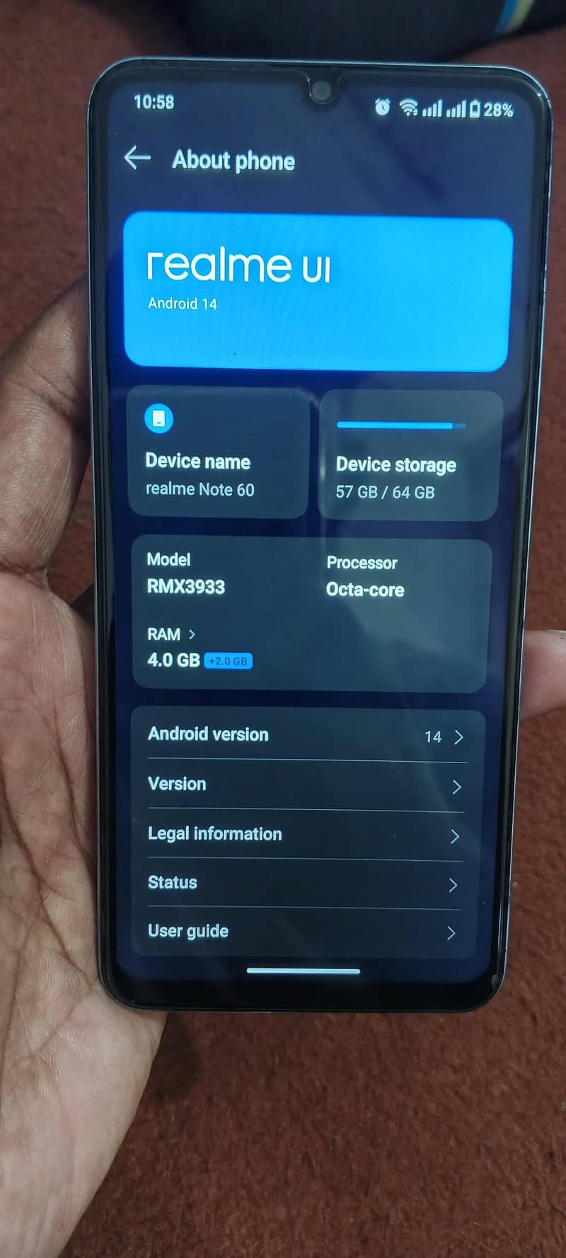 Realme Note 60 0