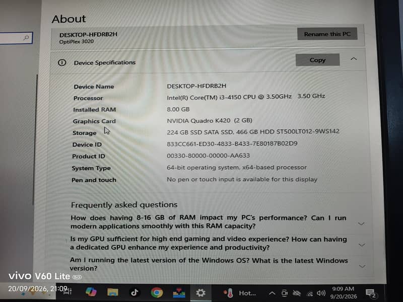 intal PC i3 4