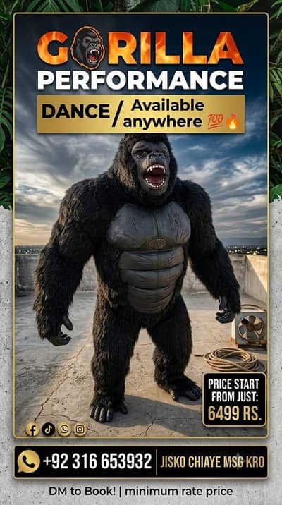 Gorilla costume For sale