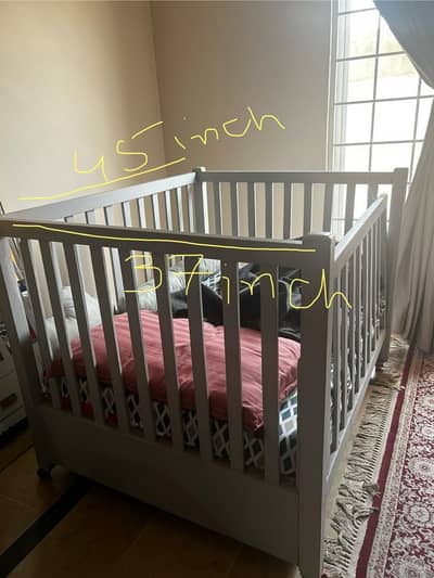 baby cot with mattress