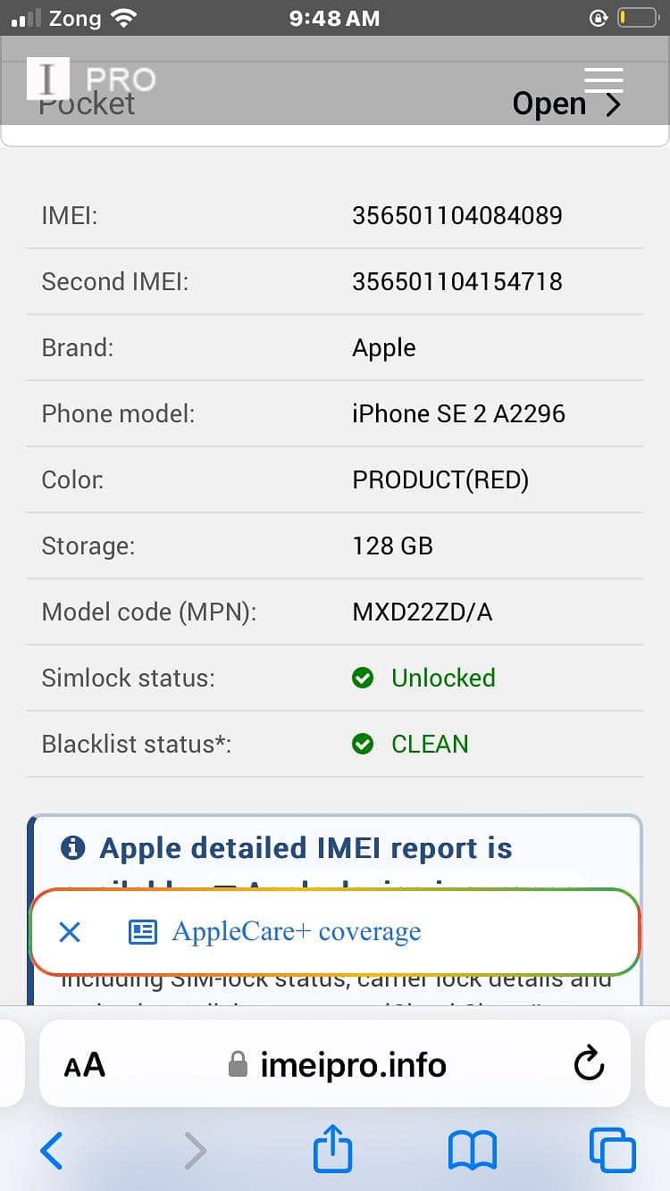 Apple iPhone SE 0