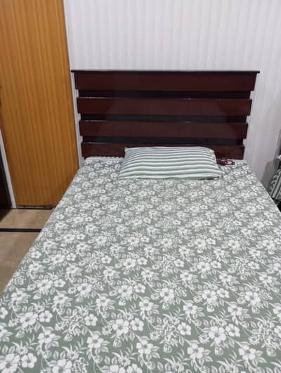 Wooden Bed with Mattress – For Sale