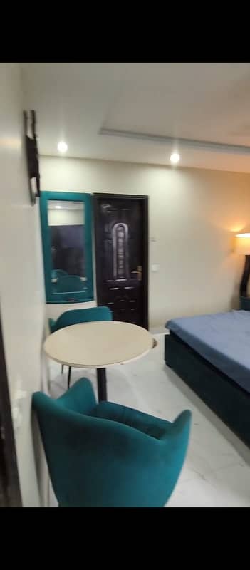 it's a luxury furnished one bed apartment located in the heart of Bahria Town. ideal for family living.