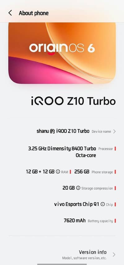 Vivo IQoo Z10 turbo