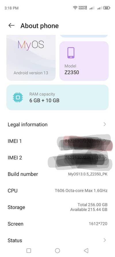 Zte Nubia V60 16-256 10/10 condition Mobile or Box hay charger Nahin h