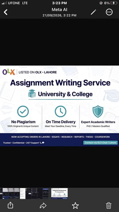 Assignment writing service - university & college Lahore