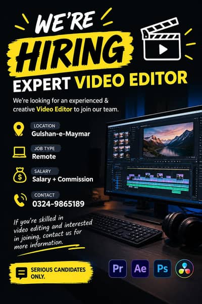 looking for expert video editors