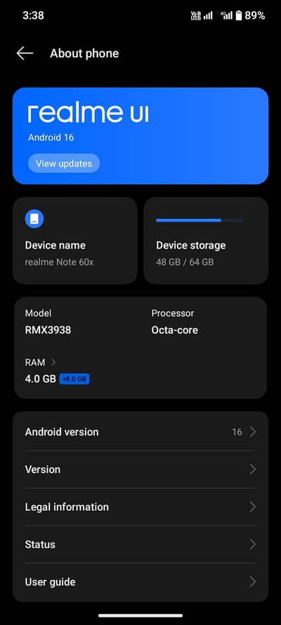 Realme Note 60x