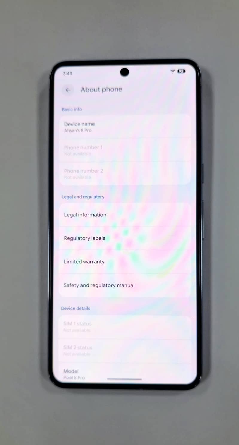 GOOGLE PIXEL 8PRO PTA 5