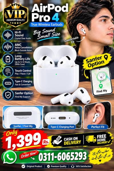 TWS ANC/ENC Wireless Earbuds with Smart Display – Premium Quality
