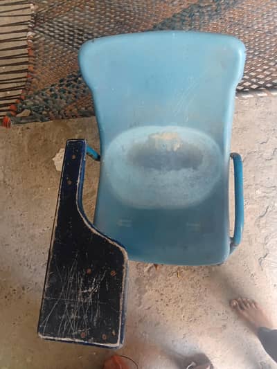school chair and bench