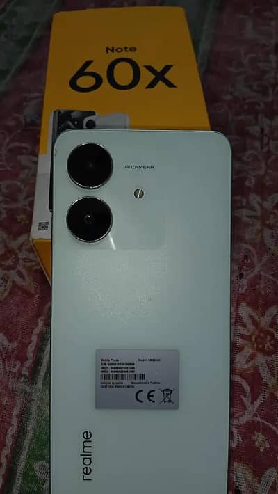Realme Note 60x daba and charger