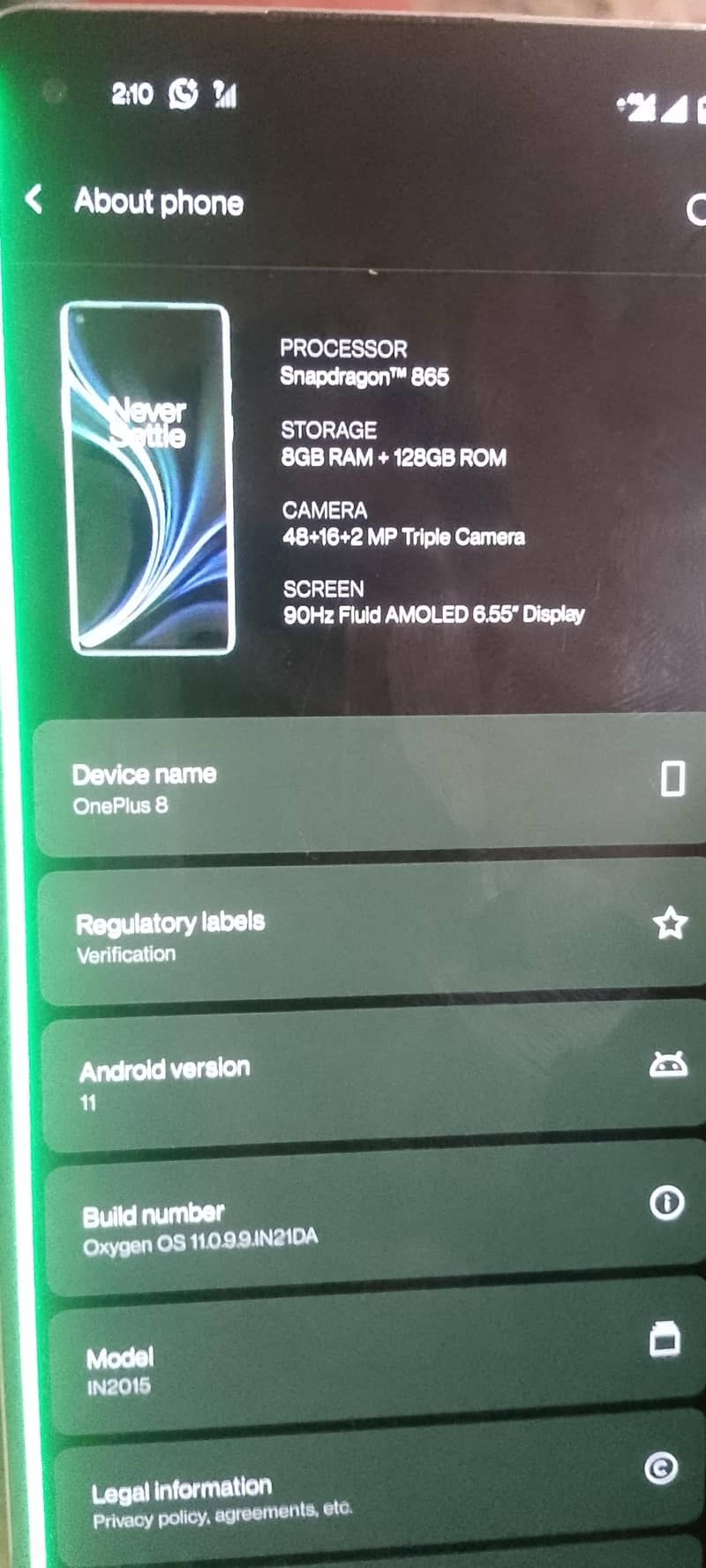 One Plus 8 7