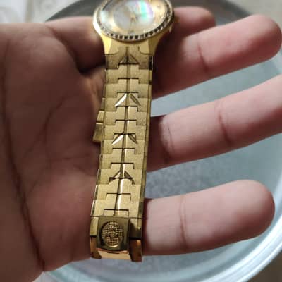 Fitron Gold Quartz Watch (Model No. 6202M).