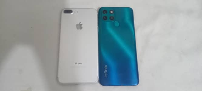 Apple iPhone 7 Plus and infinix smart 6