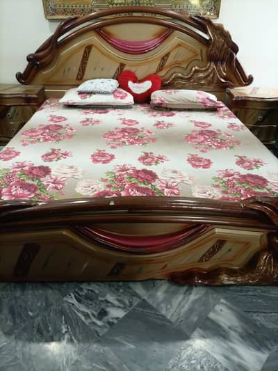 double bed with dressing table
