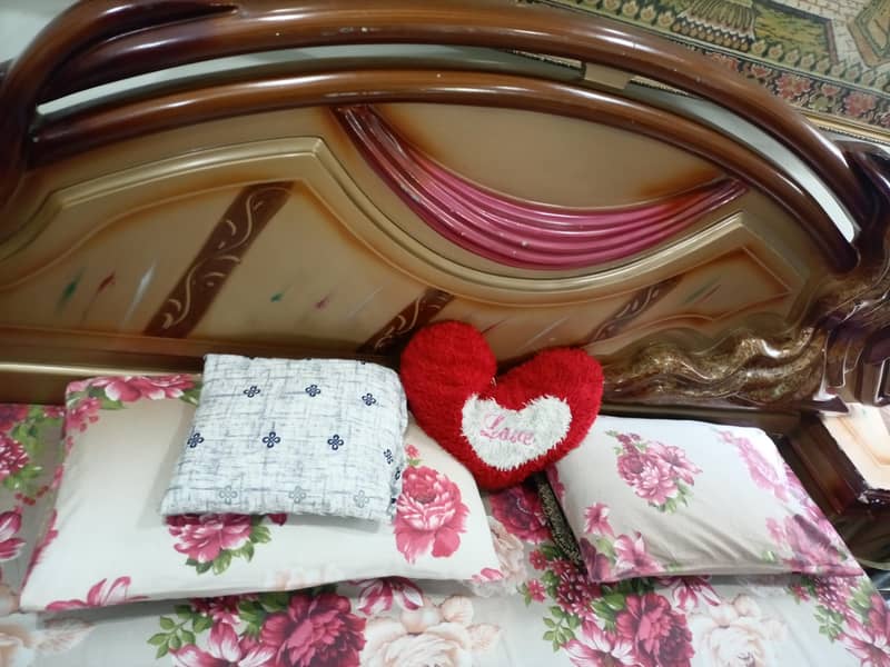 without mattress double bed with dressing table 4