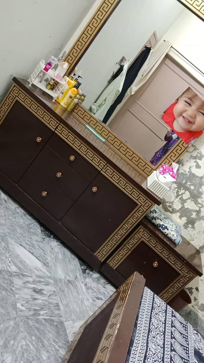 Bed dressing or side tables. 2