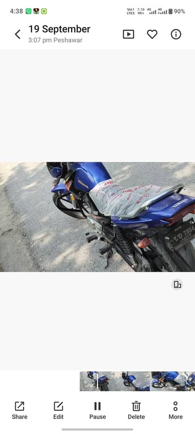 Yamaha ybr 125 peshawar registration model 2023 file by hand