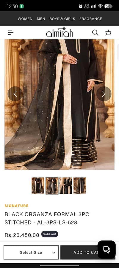 Almirah Orgenza 3piece formal dress, original price 20,450