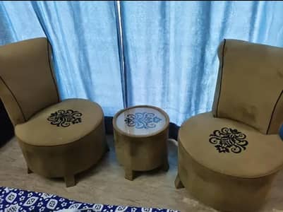 2 chair one coffe table & dewan