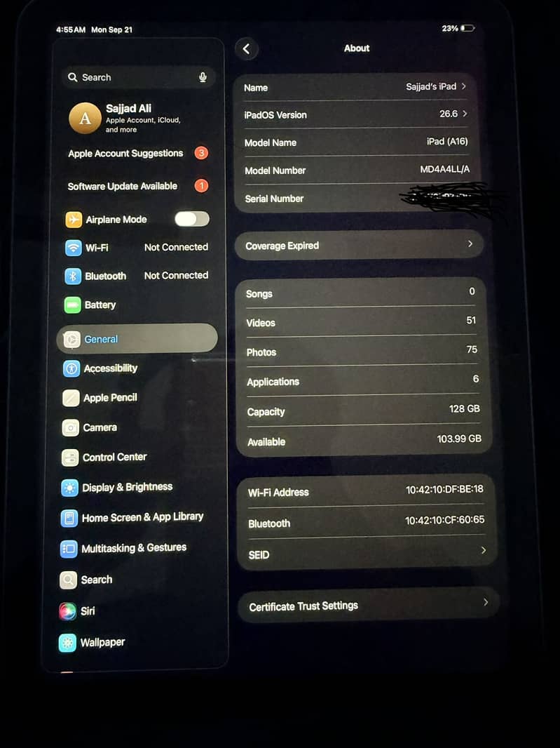 Ipad A16 4