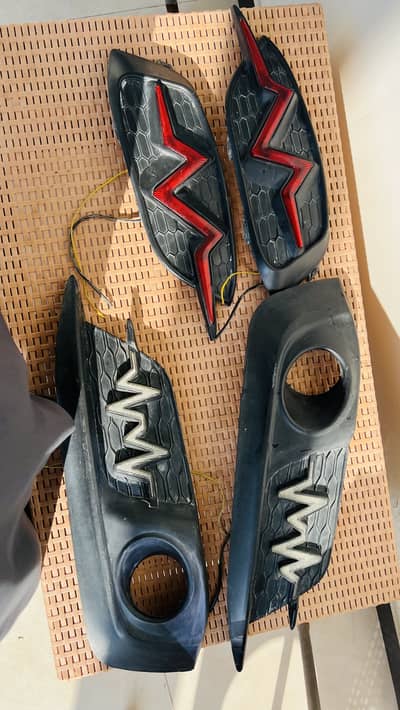 Honda civic bumper lights front /back and body kit
