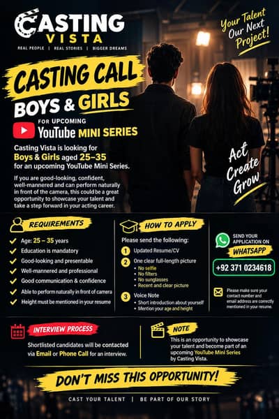 Casting Call / For Upcoming Projects