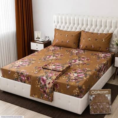 Original Alkaram Premium Quality Cotton Double Bedsheet