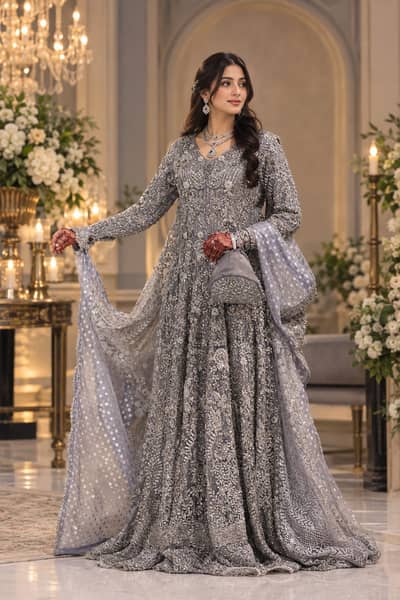 Walima Maxi | Bridal Maxi Dress | Wedding Formal Dress | Party Wear