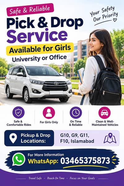 Islamabad Girls Pick & Drop Service