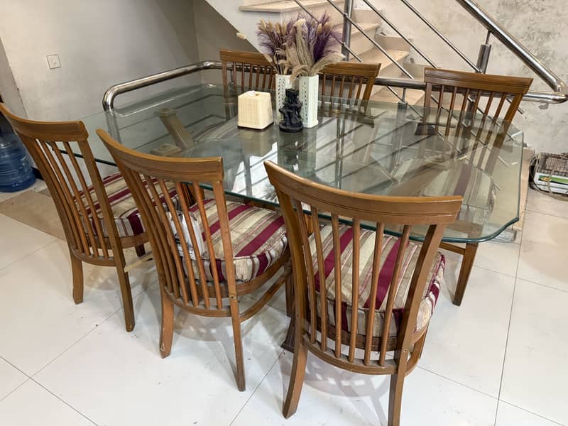 6 chair dining table solid wood 0