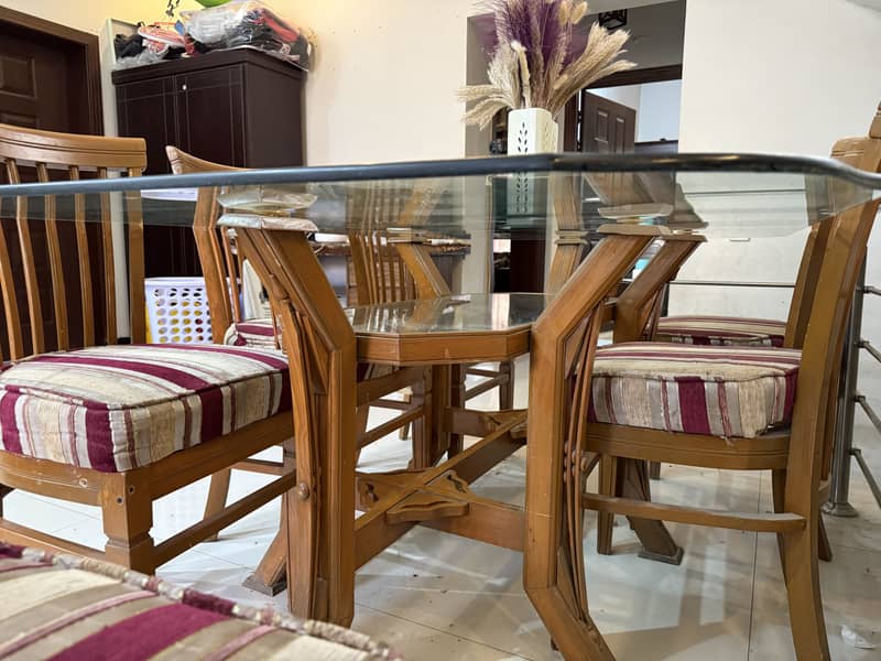 6 chair dining table solid wood 2