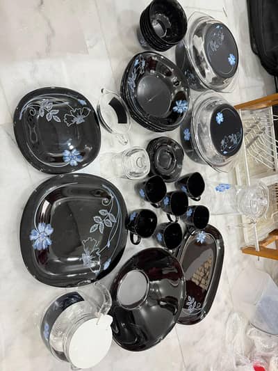 crystal dinner set