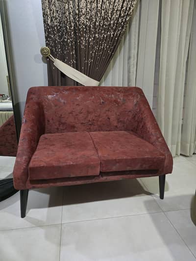 used wooden 2 seater room sofa