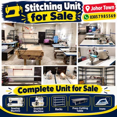 Complete Stitching Unit for Sale – Johar Town Lahore