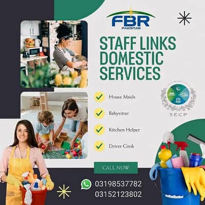 BabySitter House Maids Cook Chef Drivers Couple Trained Nursing staff