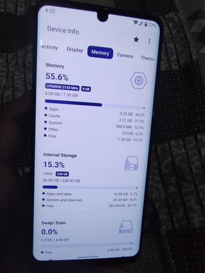 Sharp Aquos Zero 2 8gb 256gb indisplay fingerprint