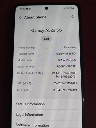 Samsung Mobile A52s
