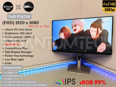 24inch IPS 1080p FHD Dell P2422H Borderless Gaming LED Monitor