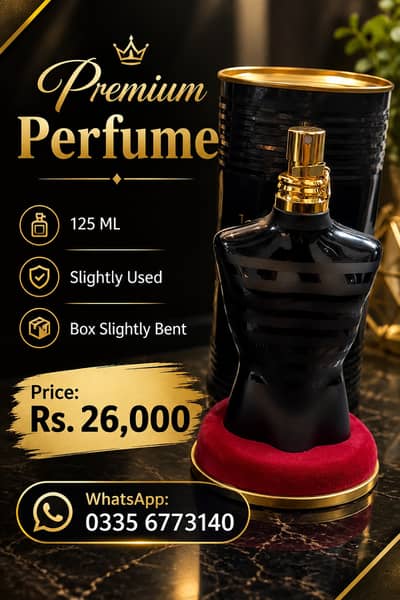 Title:  Premium Black Perfume 125 ML – Slightly Used