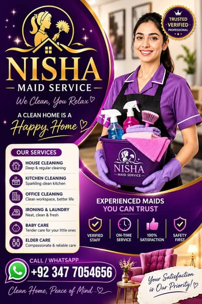 House Maids , Babysitter , Patient Care , Nurse , Driver, Maids, Cook