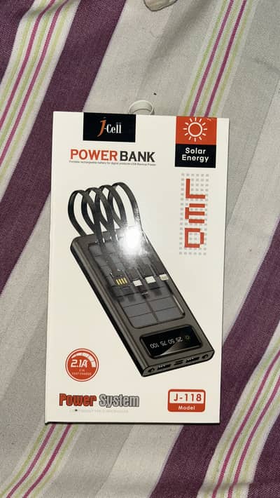 J-Cell J-118 Solar Power Bank 10,000mAh
