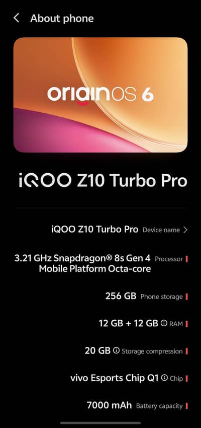 Vivo iQOO Z10 Turbo pro 10/10