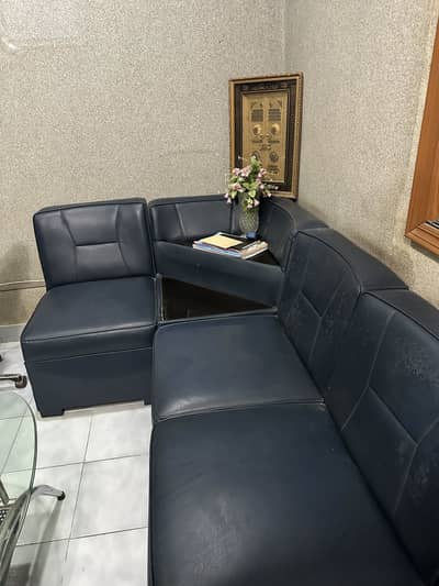 L shaped sofa leather