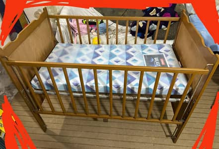 Baby Cot for Sale  Wire Spring  Excellent Condition