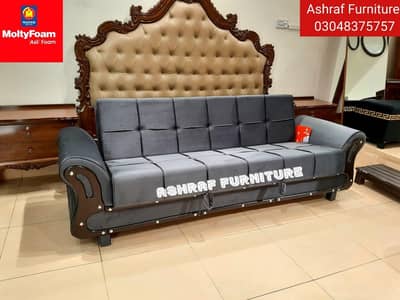 sofa cum bed/2 in 1 sofa/sofa bed/wooden sofa/3 seater Molty foam sofa