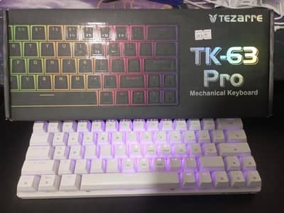 Tezarre TK-63 Pro Tri-Mode Wireless Mechanical Gaming Keyboard